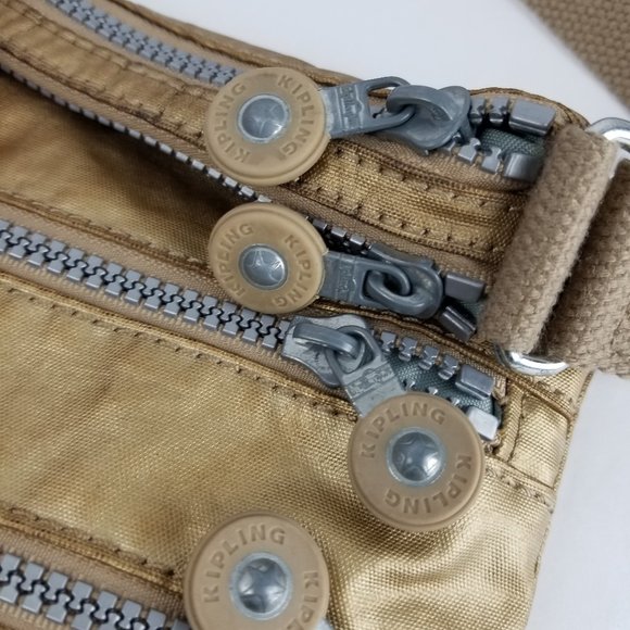 Kipling Alvar Cross Body Bag Gold Strap Purse - Picture 6 of 14